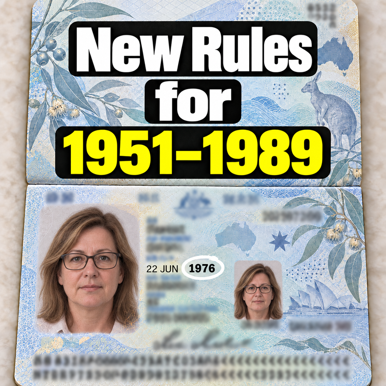 Australian themed document illustration with a woman